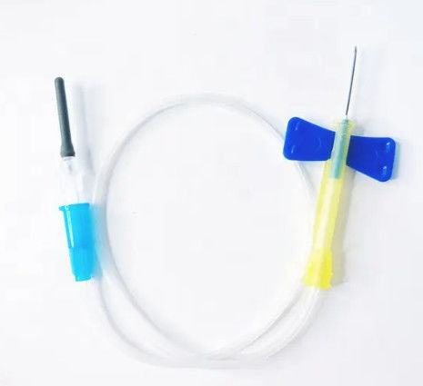 27g Luer Lock Scalp Vein Set With Double Wing With 30cm Long Transparent Extension Tube