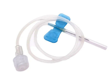 27g Luer Lock Scalp Vein Set With Double Wing With 30cm Long Transparent Extension Tube